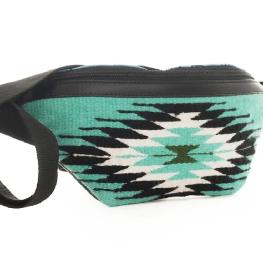 MYRA Riverbend Serape Fanny Bag *NWT* Vibrant Blue Turquoise + Adjustable Strap - Picture 1 of 8